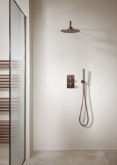 12 Vos Brushed Bronze Shower Set With Handset Set